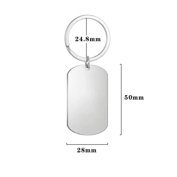 Porte clés plaque imprimée avec votre propre photo