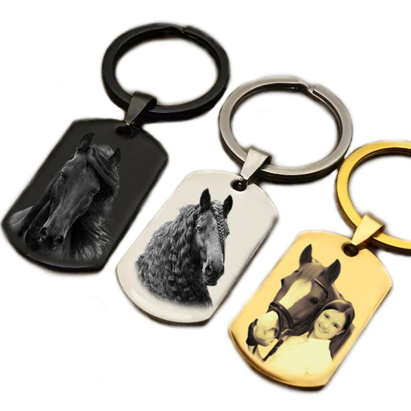 Porte clés plaque imprimée avec votre propre photo