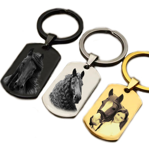 Porte clés plaque imprimée avec votre propre photo