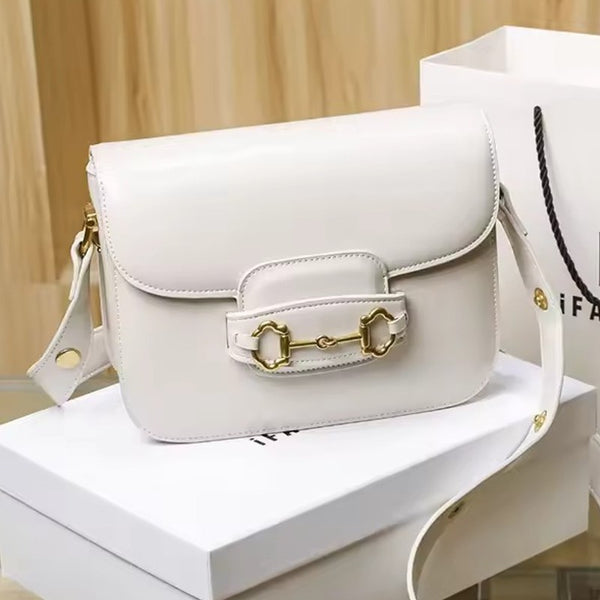 Sac Sacoche bandoulière à rabat Boucle mors de cheval - Cuir véritable