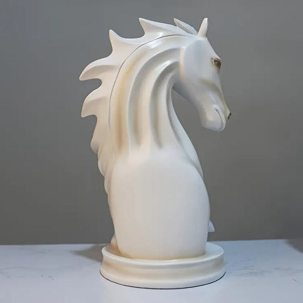 Support de bouteille de vin Cheval en résine effet métallique