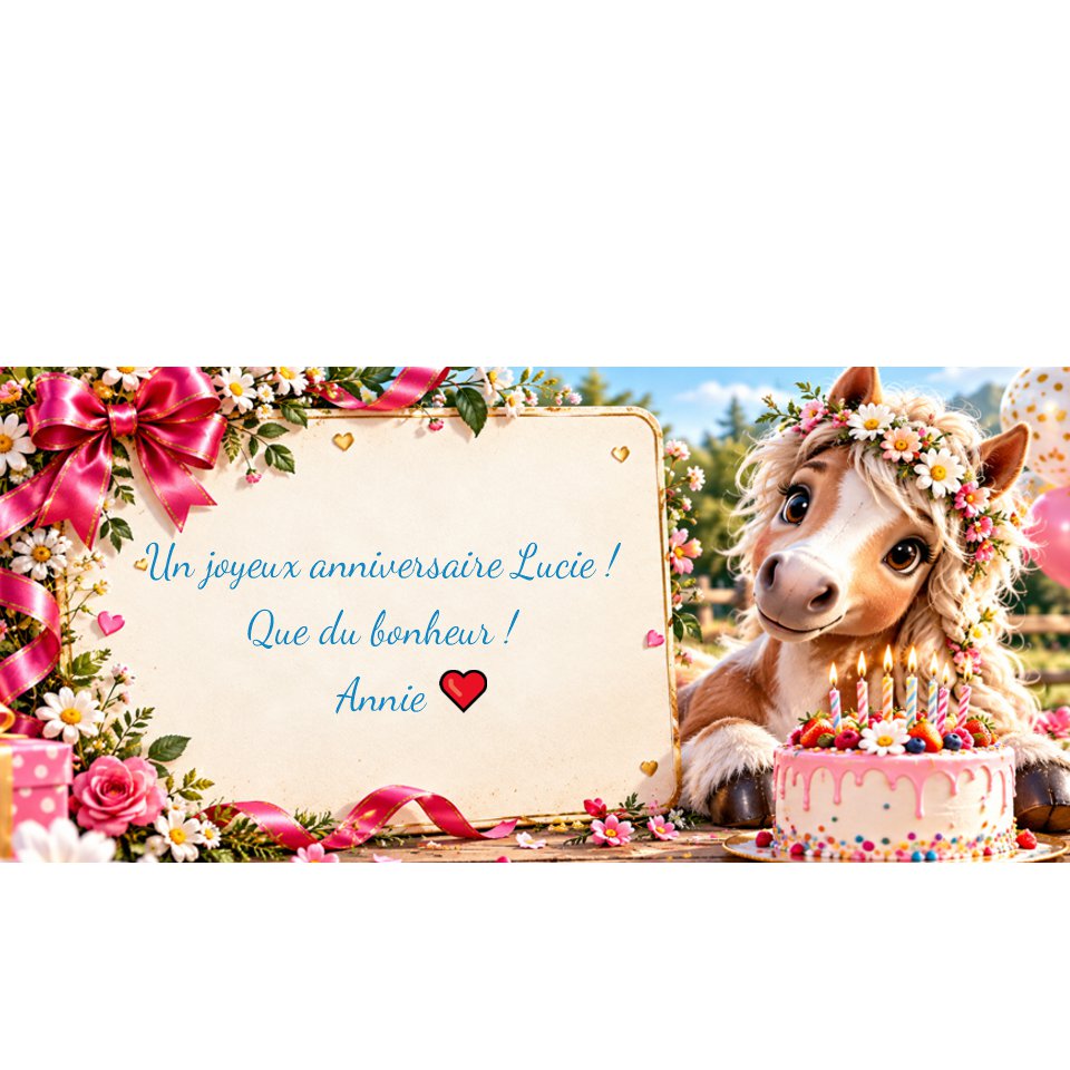Carte d'anniversaire personnalisée