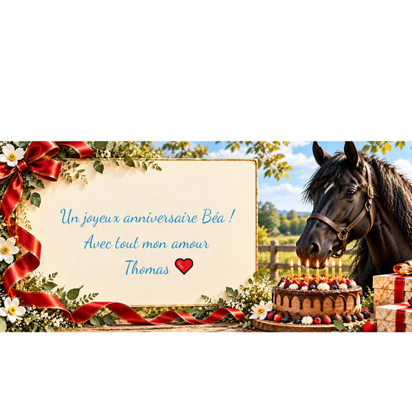 Carte d'anniversaire personnalisée