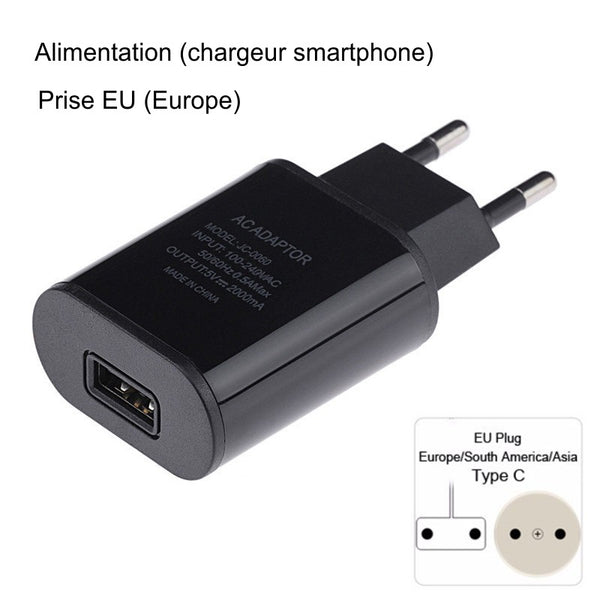 Alimentation Chargeur smartphone USB_EU