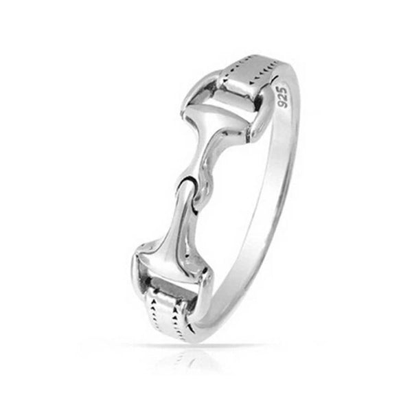 Bague mors de cheval argent massif