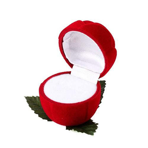 Boite cadeau pour bijou - En forme de rose -  4 x 4 cm