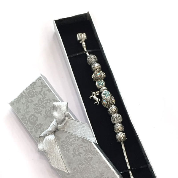 Boite cadeau pour bijou - Rectangle 21 x 4 cm métallisé