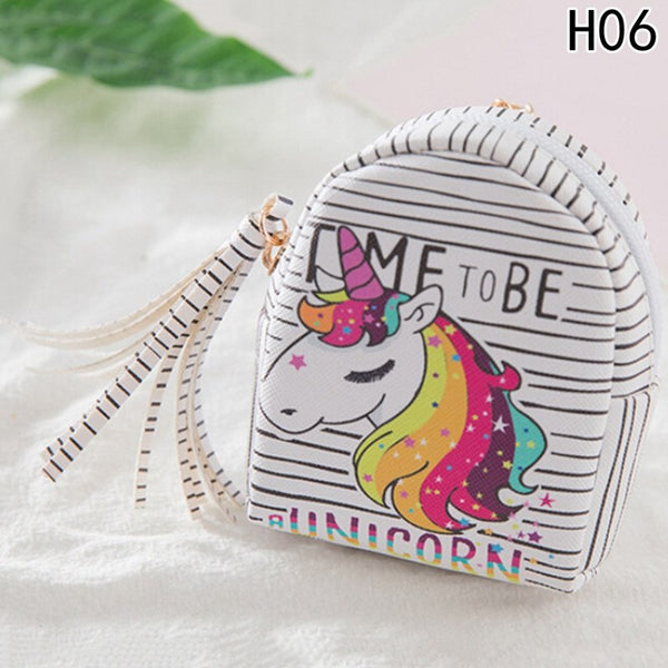 Bourses porte-monnaie enfant imprimées chevaux licornes
