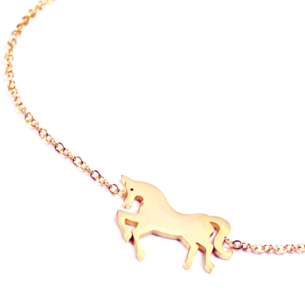 Bracelet - Petit cheval plaqué argent ou or