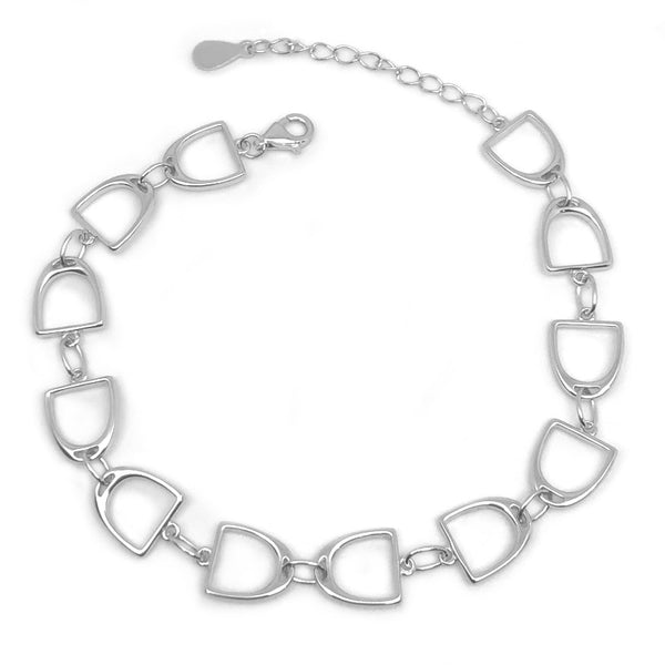 Bracelet Etriers Equestre - Argent massif