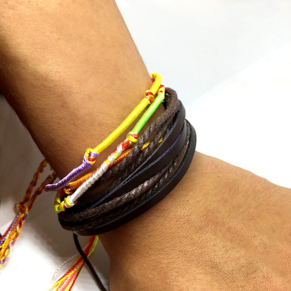Bracelet en fils cordons tressés, noués Fashion mode Bohême hippie coachella
