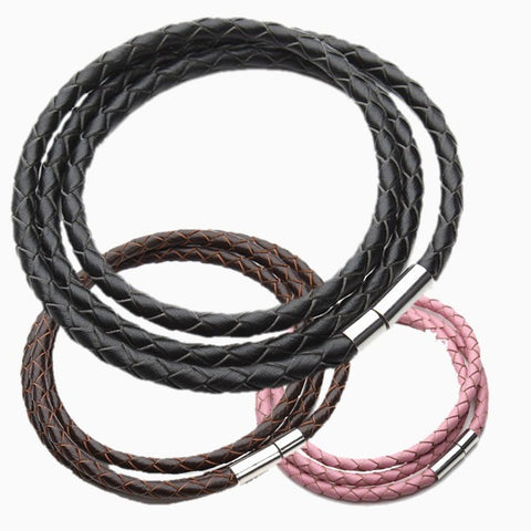 Bracelet ou collier Cuir tressé