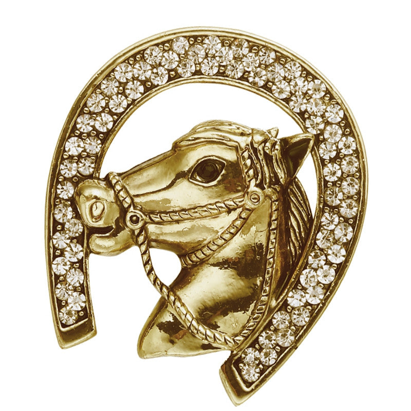 Broche équestre en argent sterling têtes de cheval par BEAU Broche équestre en argent sterling têtes de cheval par BEAU