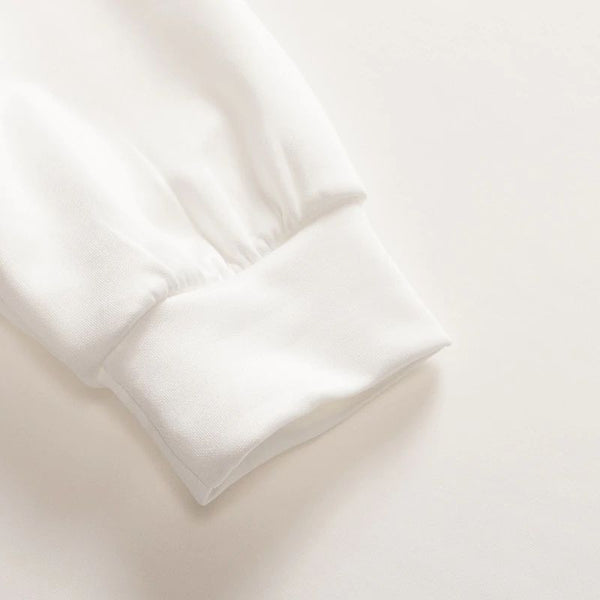 Sweat-shirt à capuche - Impression Cheval blanc et fleurs roses