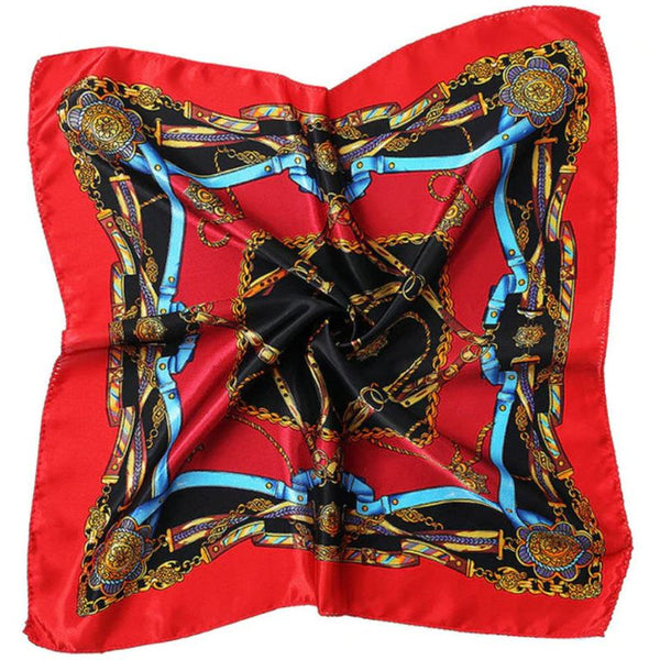 Foulard bandana de Satin - Impression  Equestre - Elegance & design