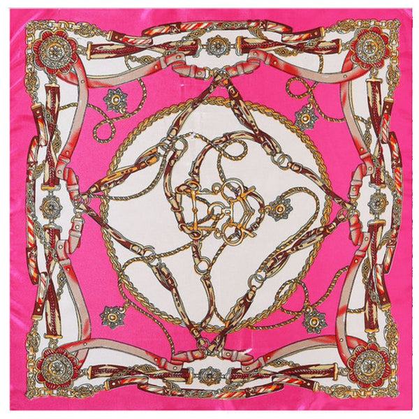 Foulard bandana de Satin - Impression  Equestre - Elegance & design