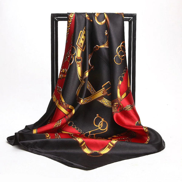Foulard de Satin - Impression  Equestre - Elegance & design