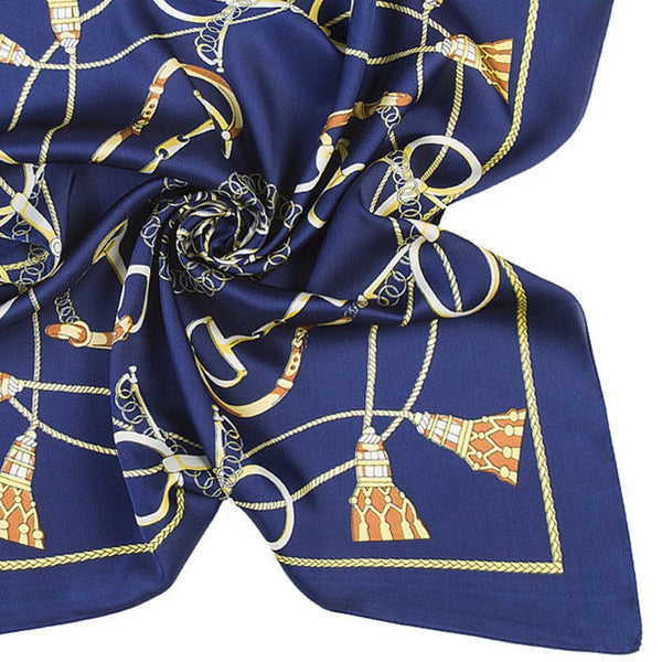 Foulard bandana pure Soie - Impression  mors de cheval - Elegance & design