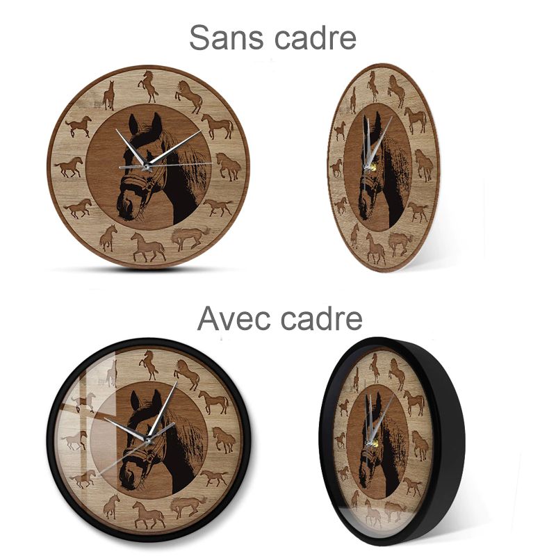 Horloge Murale Décorative Cerf Vintage Pleine Nature - 60 x 60 cm Horloge Murale Décorative Cerf Vintage Pleine Nature - 60 x 60 cm