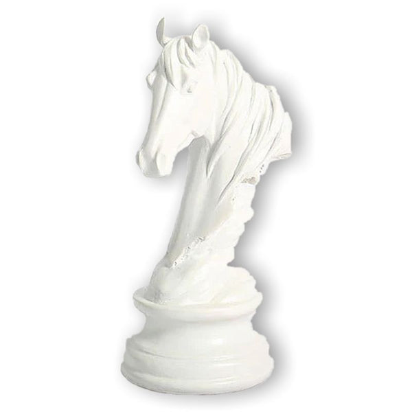 Objet déco Statuette Buste de Cheval en résine effet pierre ou bronze