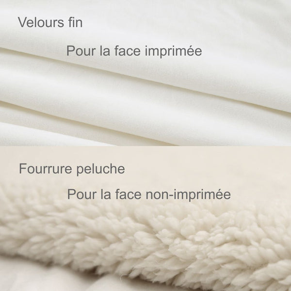 Plaid polaire Couverture imprimée pour canapé ou lit