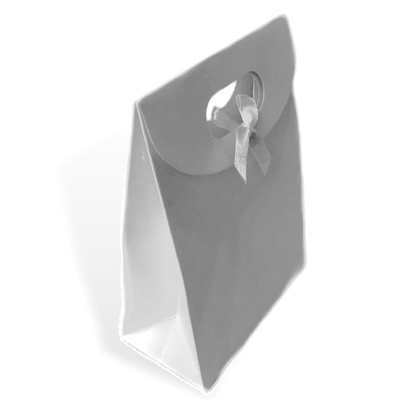 Pochette cadeau cartonnée blanche - Rectangle 16 x 12 cm