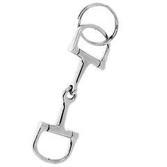 Porte clés mors de cheval argent ou or_
