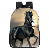 Sac à dos imprimé Cheval et trousse assortie en option