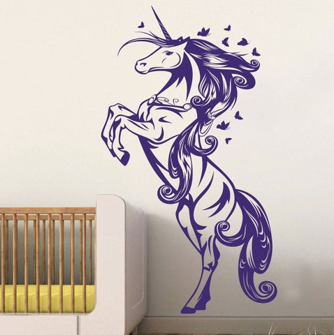 Sticker mural Déco - Cheval licorne enfant