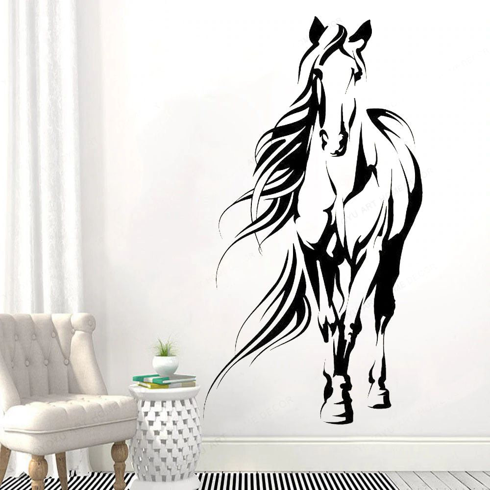 Chevaux Sticker Sticker mural Déco Cheval longue crinière au vent – Chevaux Passion