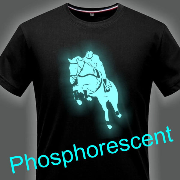 T-Shirt - Impression Saut de cheval CSO - Encre phosphorescente