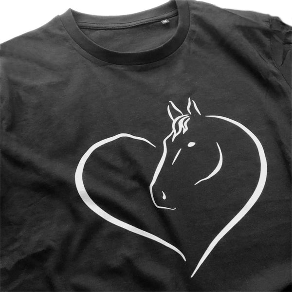 T-Shirt - Imprimé Coeur cheval