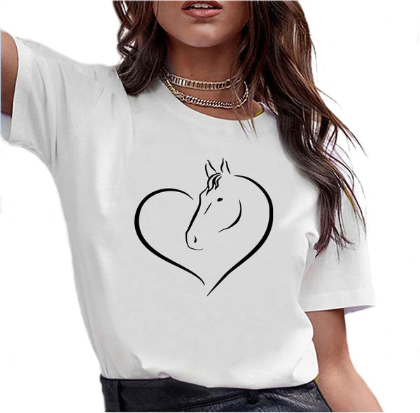 T-Shirt - Marquage Coeur cheval