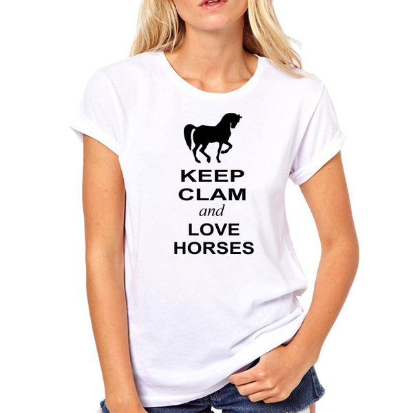 T-Shirt - Marquage Keep klam and Love Horse