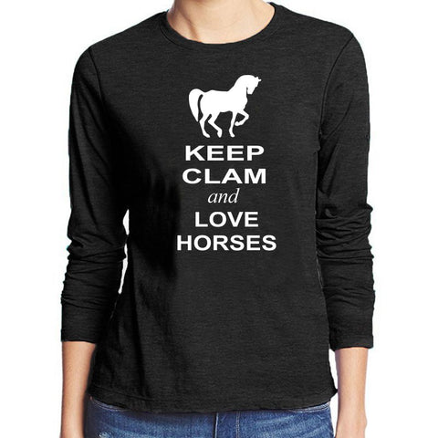 T-Shirt - Marquage Keep klam and Love Horse