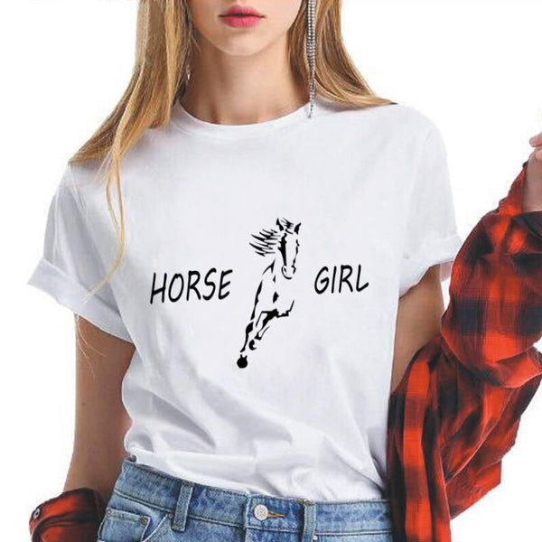 T-Shirt - Marquage humoristique Horse girl