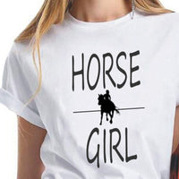 T-Shirt - Marquage humoristique Horse girl