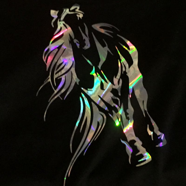 T-Shirt - Transfert Holographique Cheval debout