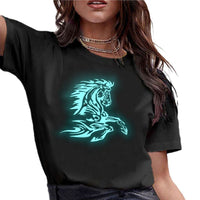 T-Shirt - Transfert phosphorescent Cheval Celte