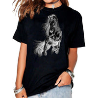 T-Shirt - Impression dessin Cheval artistique-6