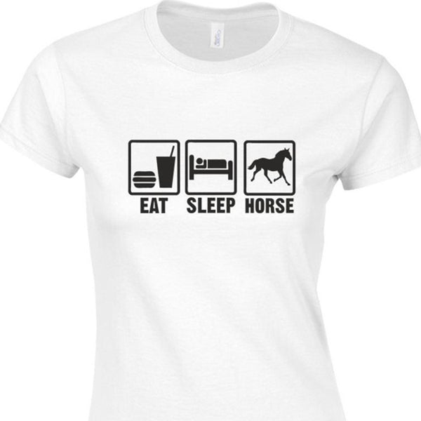T-Shirt - Marquage Eat Sleep Horse