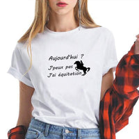 T-Shirt - Marquage humoristique J'peux pas j'ai équitation