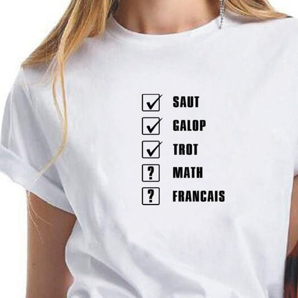 T-Shirt - Marquage humoristique Matières et école