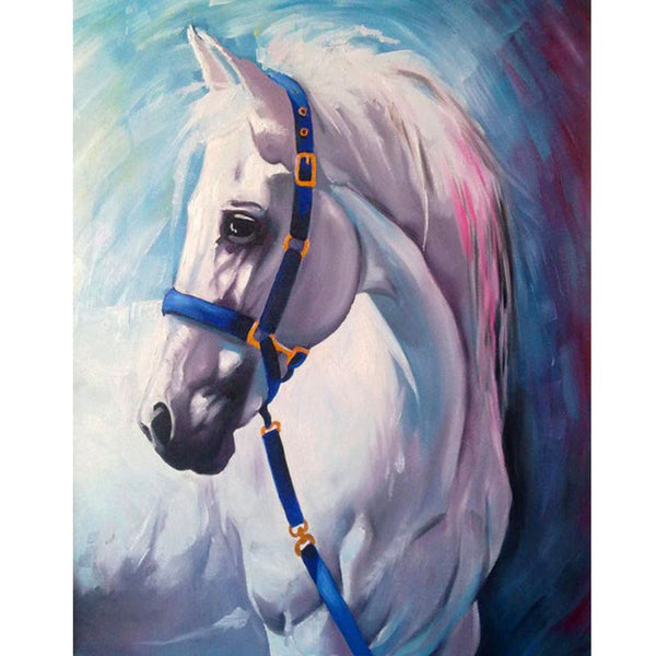 Tableau cheval à peindre soi-même avec peinture, pinceaux et encadrement