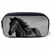 Sac à dos imprimé Cheval et trousse assortie en option