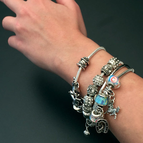 Bracelet argent - Farandole de perles